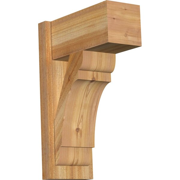 Ekena Millwork Olympic Block Rough Sawn Outlooker, Western Red Cedar, 8"W x 16"D x 24"H OUT08X16X24OLY05RWR - main